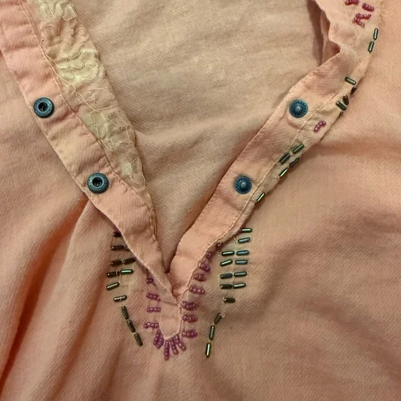 Calvin Klein Orange 100% Cotton Flowy Spring/Summer Shirt, Woman’s XL - Picture 6 of 6